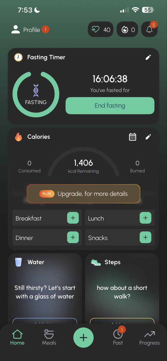 I put the wrong things in i have not been fasting for 16 hours
