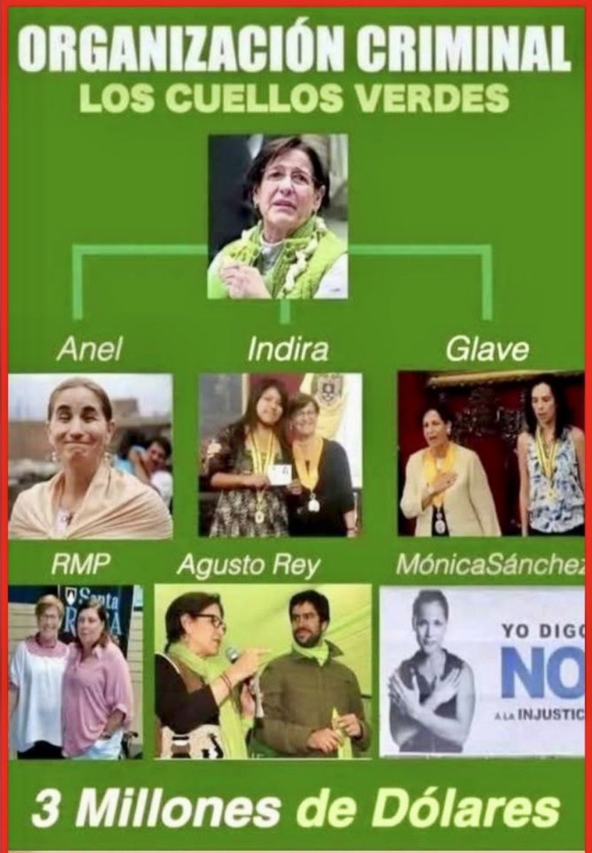 atalaya_reyes's tweet image. Y  para  cuándo, incluyen  en  la investigación  a  la  Glave,  Huilca , Augusto  Rey,  Anel  y  sigue  la  lista …
#ChalinasVerdes