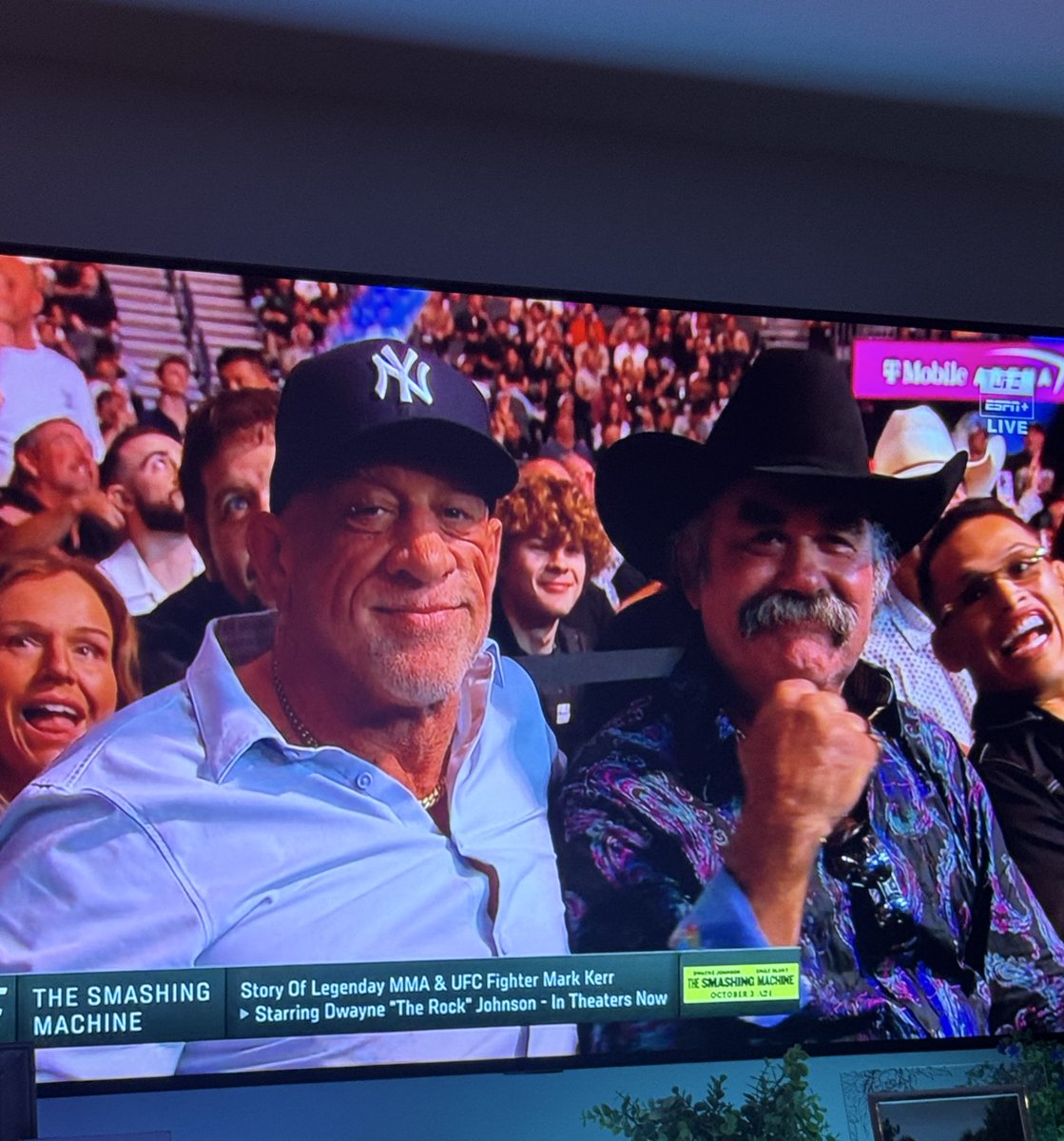 Grown Ass Men in attendance. <a href="/Markcolemanmma/">Mark Coleman</a> <a href="/DonFryeFighter/">Don Frye</a> #UFC320