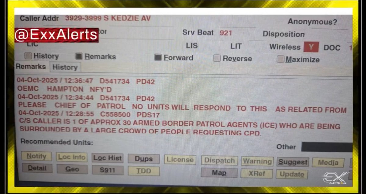 chadramsey007's tweet photo. WOW!! Chicago Police Chief of Patrol Jon Hein gave a stand down order NOT TO ASSIST ICE while they were under attack. https://t.co/8R3fiE9jCO