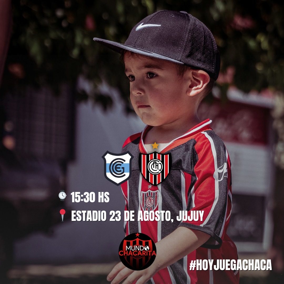 #HoyJuegaChaca 🇾🇪

🆚 Gimnasia de Jujuy
⌚️ 15:30
👨‍⚖️ Felipe Viola
📍 Estadio 23 de agosto, Jujuy
📻 FM 101.9 y FM 103.9 @ndrradio
📺 Facebook Live: Mundo Chacarita