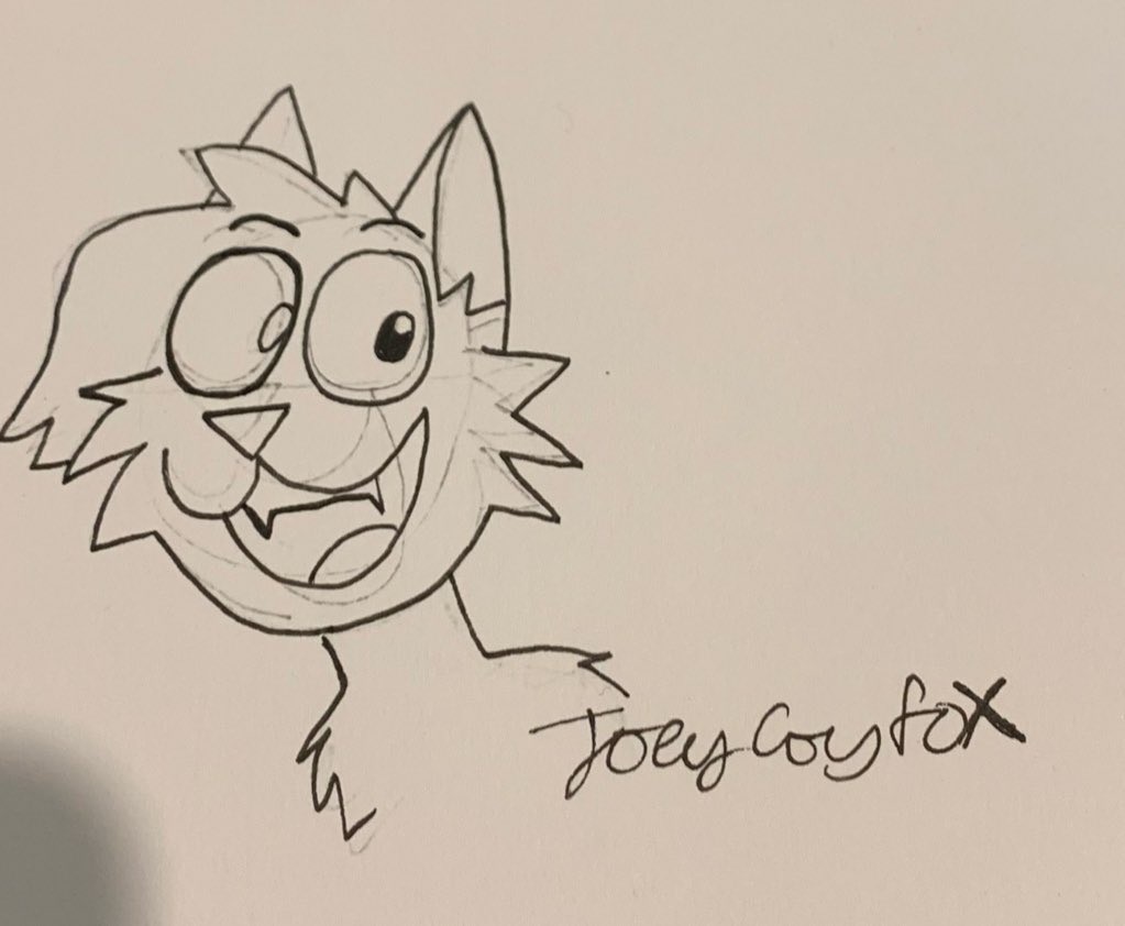 Joey_Coyfox's tweet image. Wasn’t happy with that drawing I made for @eggnoggies, so I drew a better one.