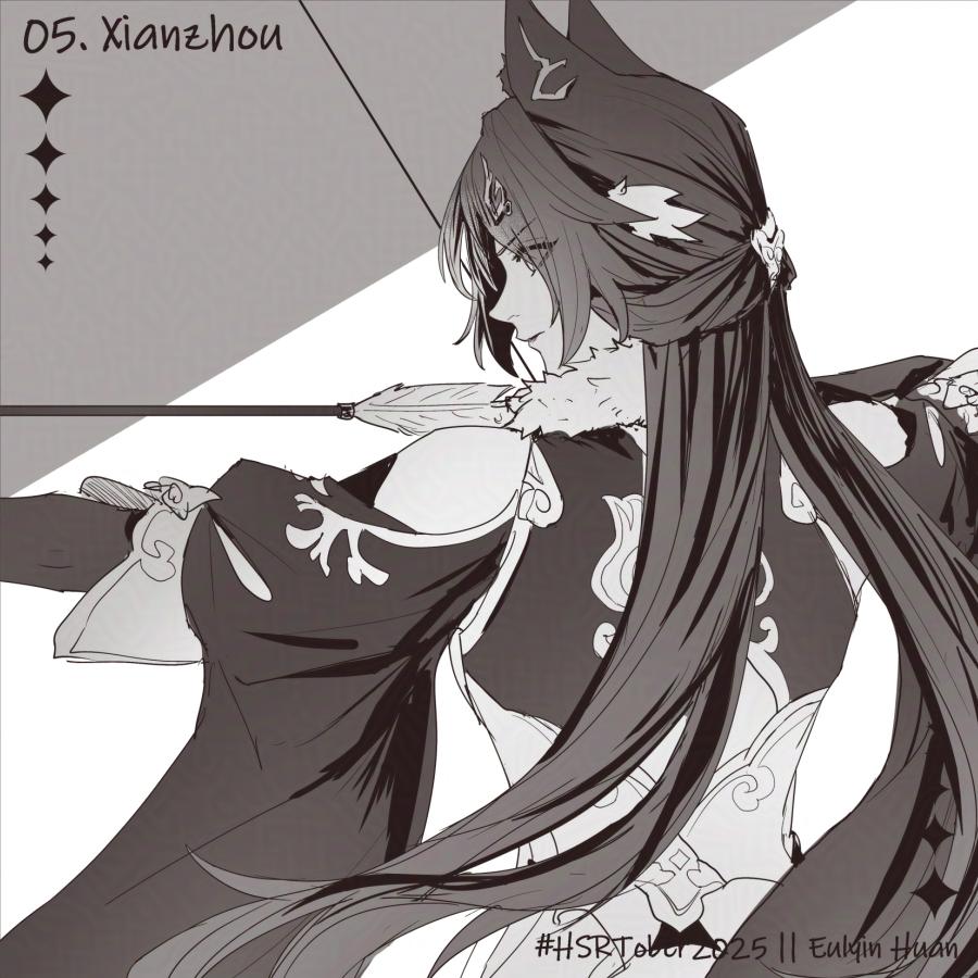 [Day 5] - Xianzhou
--

It's been a while... Madam Yukong!!! 🥹🥹

#honkaistarrail #hsrtober #hsrtober2025