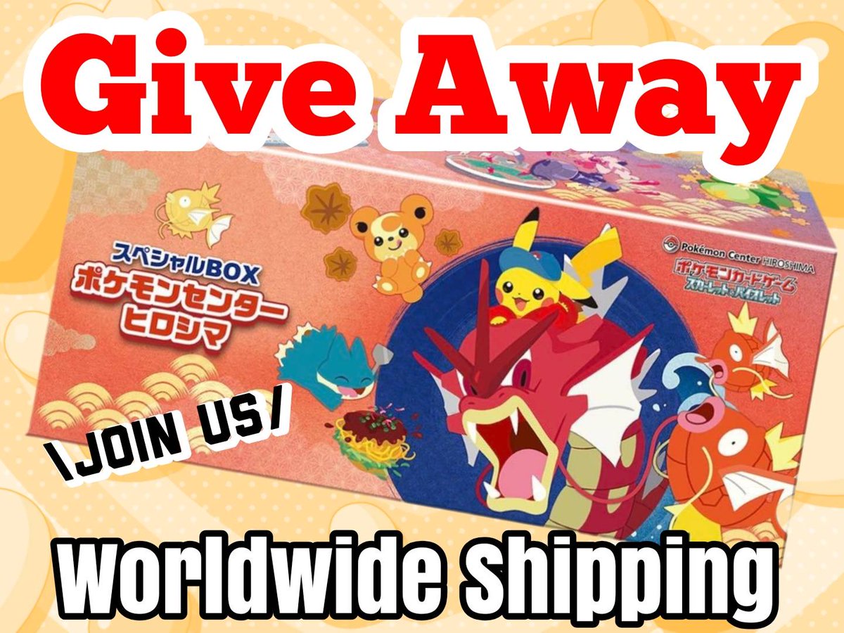 cards_japan's tweet image. #GIVEAWAY 🎁✨
🌟 2-Day Limited Pokémon Giveaway! 🌟
A once-in-a-lifetime chance for Pokémon fans worldwide — don’t miss it! 🌐💖
🏆 Prize:
✨ Special BOX Pokémon Center Hiroshima ✨
Only 1 lucky winner! 🍀
📌 How to Enter
1️⃣ Follow @cards_japan
2️⃣ Like ❤️ + Retweet 🔁 + Tag…