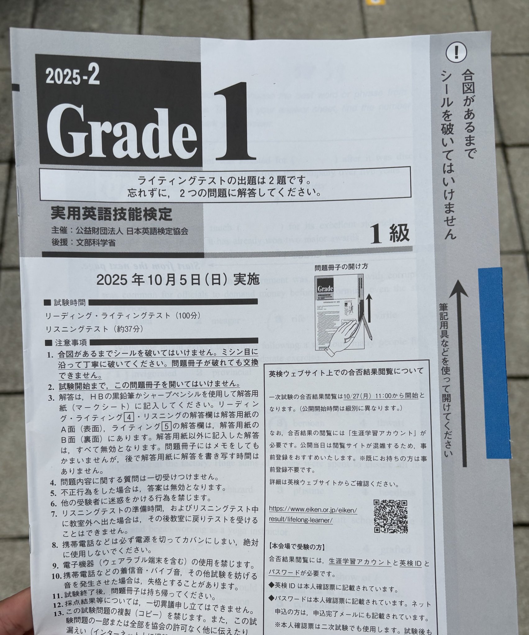 英検1級　エッセイ集(カラーコピー) 英検1級 エッセイ集(カラーコピー) 英検®︎1級 Web特典・アプリ