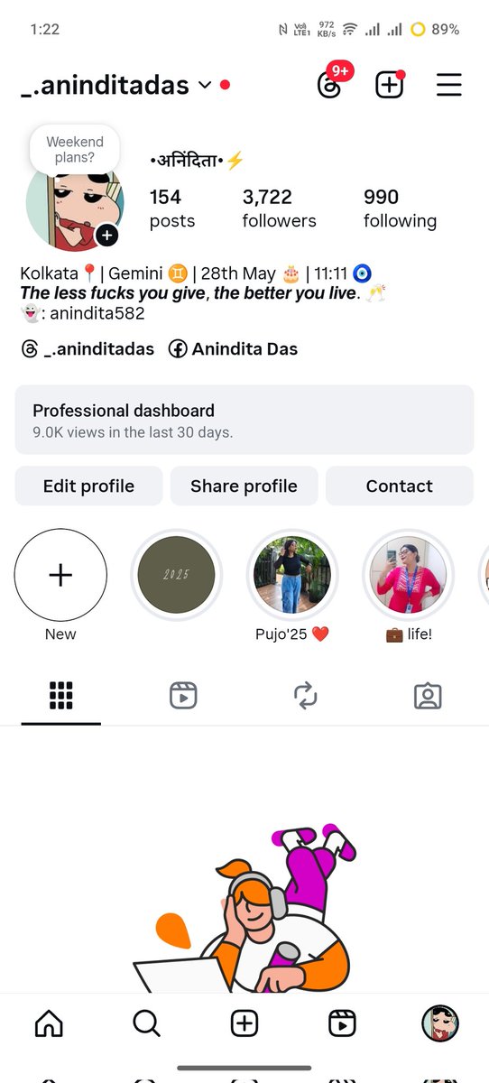 _aninditadas's tweet photo. Wtf is this!? 
Anyone facing the same problem?
Is instagram down or something?

@Meta @instagram 

#instagramdown https://t.co/F5OnJUVdFe