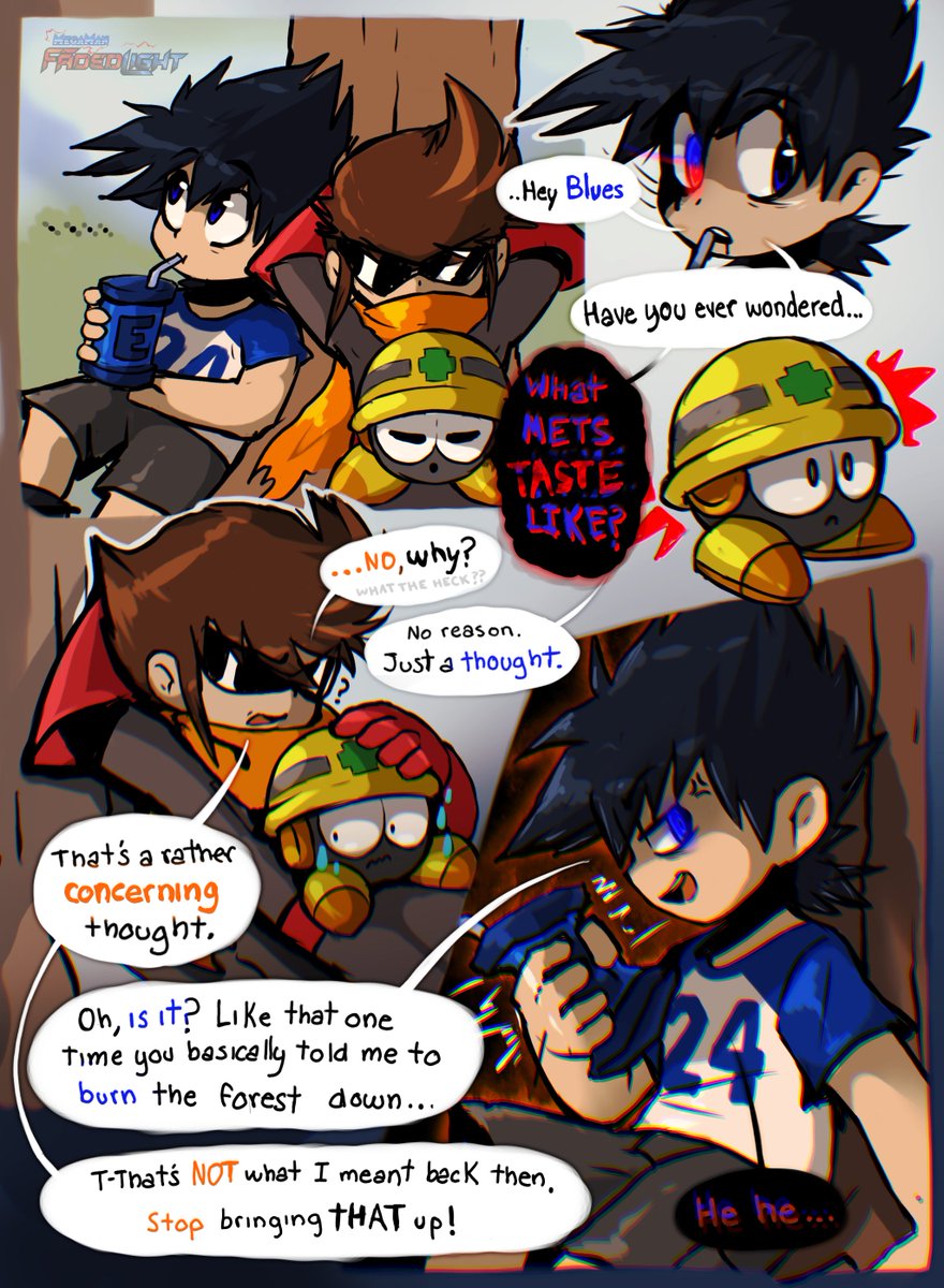 FadedLightAU's tweet image. &quot;Just A Thought...&quot;
Faded Light Past
#megaman #au #fadedlight #fadedlightau #protoman #met