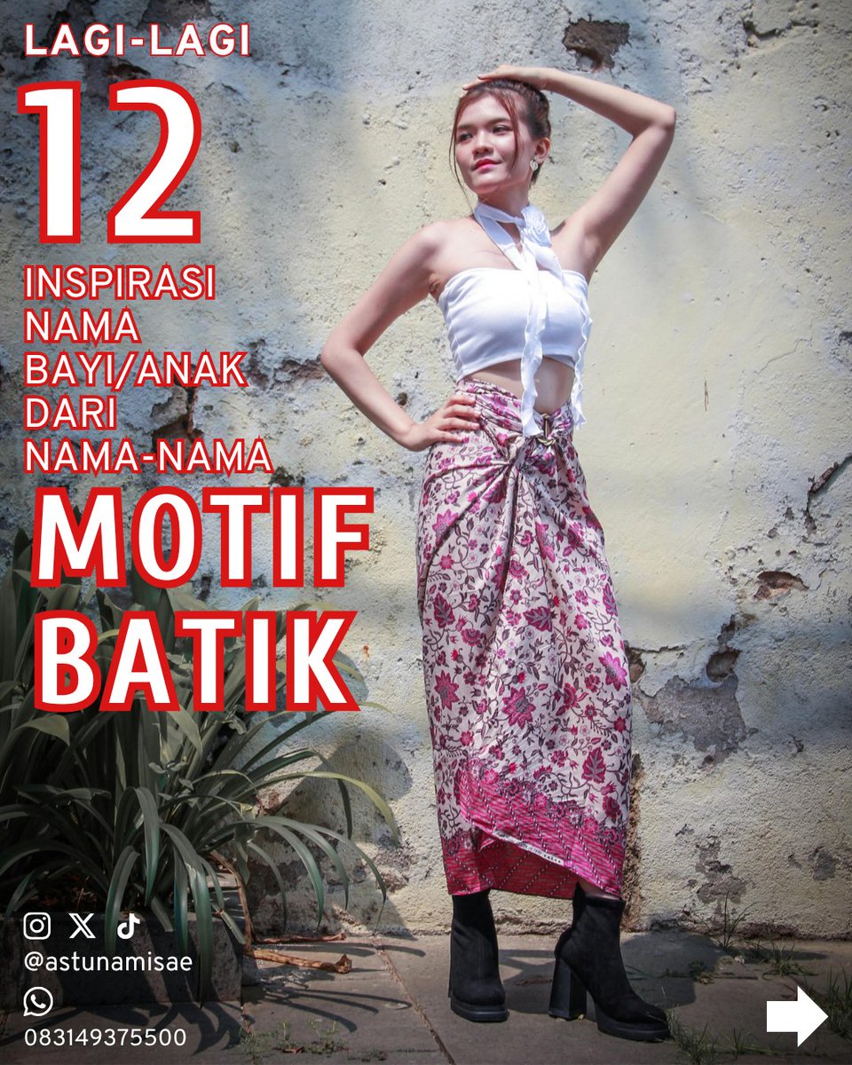 sefkelik's tweet image. Dalam 3 seri unggahan yang adalah bagian perayaan peringatan #HariBatik ini, Peracik Nama Astunamisae total membagikan 36 nama motif ^#batik berikut pemaknaanya. Ini adalah list 12 yang jadi penutupnya.

Semoga bisa berfaedah menjado #InspirasiNamaBayi/#InspirasiNamaAnak.