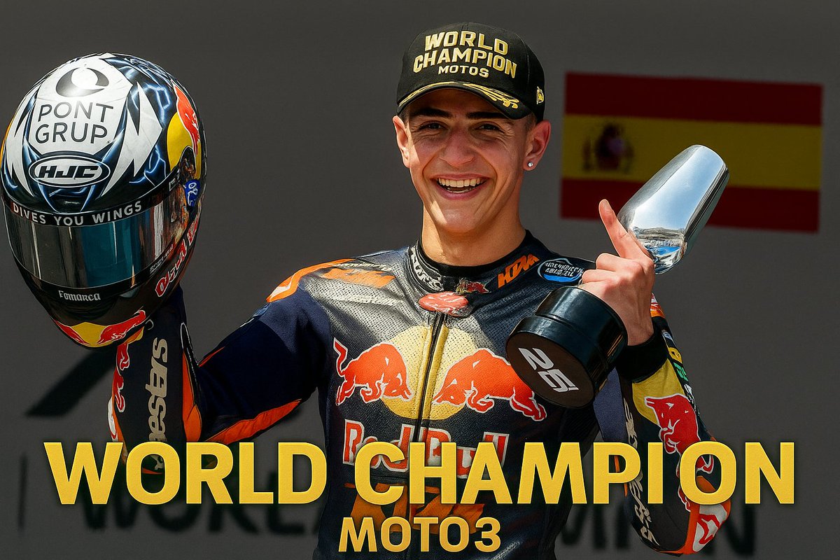 Enhorabuena José Antonio Rueda!!!!
#worldchampion 
#Moto3 
#IndonesianGP 
#AndaluciaPower