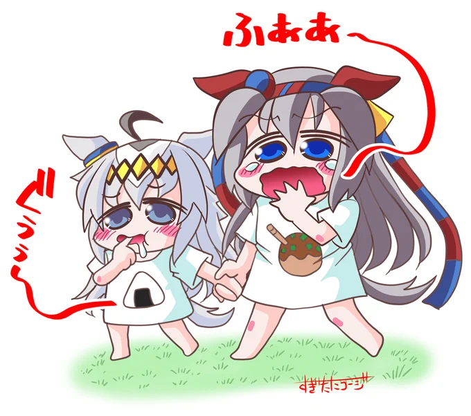 あまり尊くないけど幼オグタマ #シングレ #アニメウマ娘 #ウマ娘 #オグリキャップ #タマモクロス