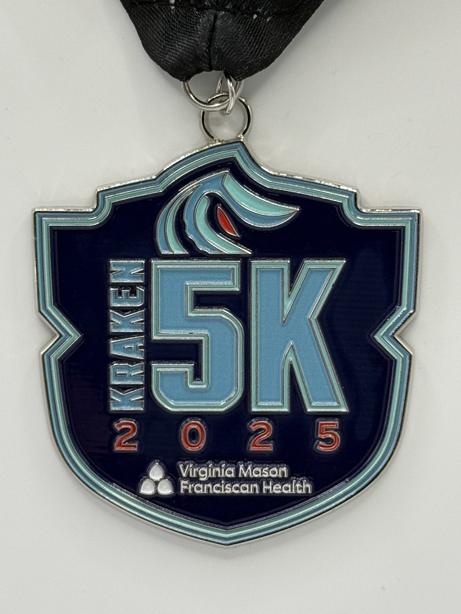 RnR_Runner's tweet photo. 2025 Seattle Kraken 5K Finisher Medal | Green Lake | Seattle, Washington | 10/4/25 | #kraken5k #kraken5krun https://t.co/SLnY0JLIBs