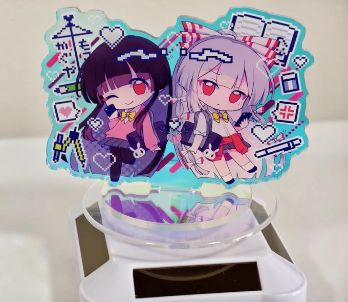 #秋例大祭 で頒布するグッズその① てるもこアクスタ!! 12cmくらい ¥1200 今回虹色仕様と通常仕様の2パターンあります!(虹色は少数限定) めっちゃ可愛く出来たー