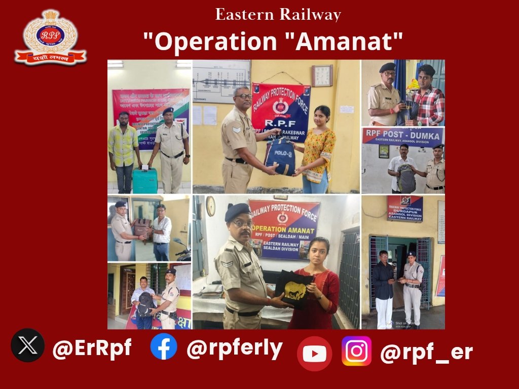 ErRpf's tweet photo. "Committed to Care, Ready to Return."
বিভিন্ন ট্রেন/রেলওয়ে স্টেশন থেকে 40,600/- মূল্যের পেছনে ফেলে আসা জিনিসপত্র উদ্ধার করা হয়েছে এবং তাদের মালিকদের কাছে সুরক্ষিত ভাবে হস্তান্তরিত করা হয়েছে।
#অপারেশন_আমানত
#সেবা_হি_সংকল্প
@RPF_INDIA 
@RailMinIndia 
@EasternRailway https://t.co/P2bQM6CyTD
