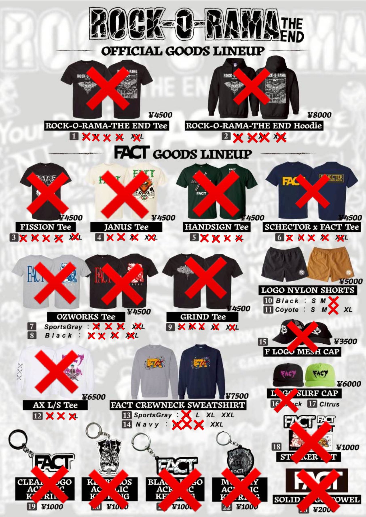 FACT ROCK-O-RAMA-THE END フーディー パーカー L ROCK-O-RAMA-THE END] OFFICIAL GOODS STORE