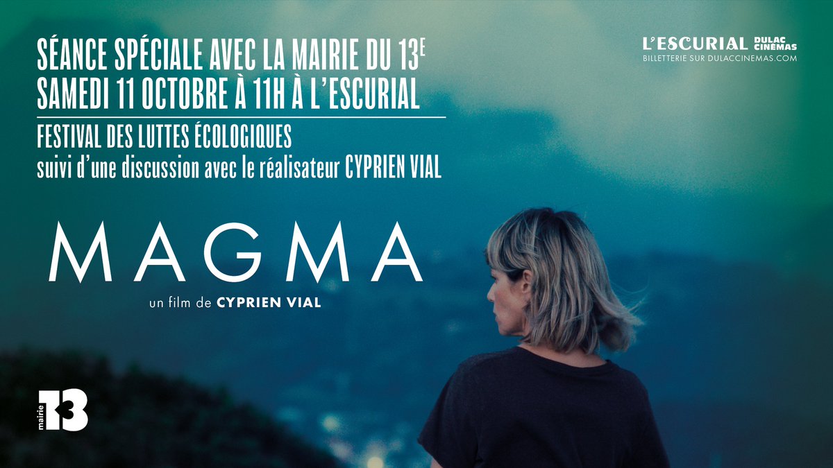 Samedi prochain, à 11h, avec <a href="/mairiedu13/">Mairie du 13e</a>, MAGMA, de Cyprien Vial, et rencontre avec le réalisateur !  

Infos et resas : dulaccinemas.com/article/avec-l… 

#paris5 #paris13 #magma #guadeloupe #volcan #preventiondestrisques