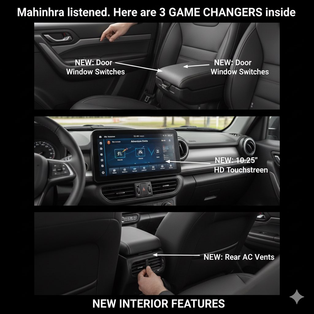MyTechWorldBlog's tweet image. It's official: 🚘 New Thar Facelift 2025 has landed! Prices start at ₹9.99 Lakh (ex-showroom). Did Mahindra nail the updates? Let the debate begin! 👇
💫 Your next adventure is calling! 🛣️ 
#TharFacelift #Mahindra #SUVIndia #CarLaunch #TharPricing
