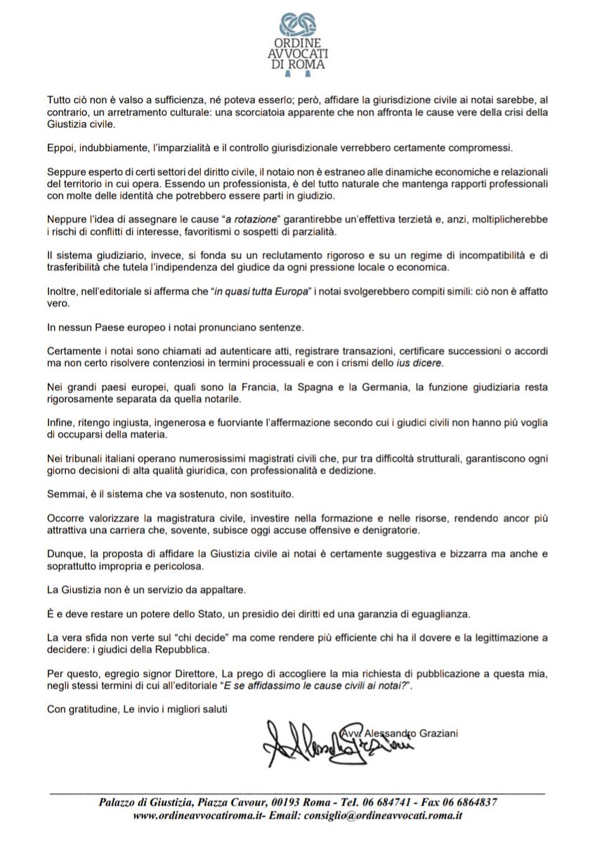 Consiglio dell'Ordine degli Avvocati di Roma tweet media