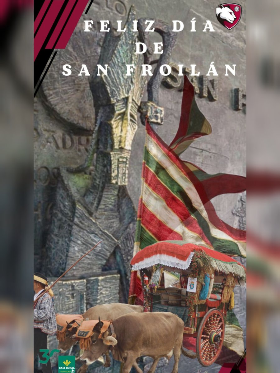 🔴⚫ 𝕱𝖊𝖑𝖎𝖟 𝕯í𝖆 𝖉𝖊 𝕾𝖆𝖓 𝕱𝖗𝖔𝖎𝖑á𝖓

El 5 de octubre es un día muy especial en León: celebramos San Froilán, nuestro patrón. 

#vivaLeón #nuestrastradiciones #felizdíadeSanFroilán