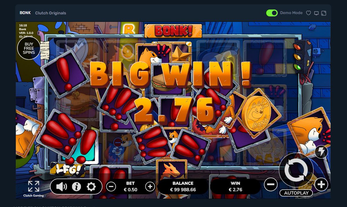 This week, <a href="/DeadKingSociety/">Dead King Society</a>  is introducing us to <a href="/PlayOnClutch/">Clutch.app | Play & Win</a> 's  latest bonk slot - it's built to burn $bonk and give back to the community every month.

And if you don't really gamble and prefer to larp like me, there's a demo mode, it's still fun to win pretend money!