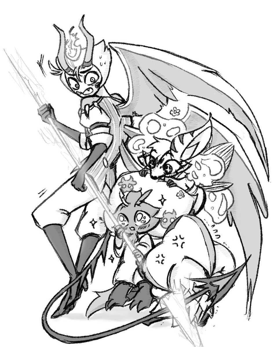 Luci”I'm middle of fighting,GO HIDE!!KID!!AND LET GO OF MY