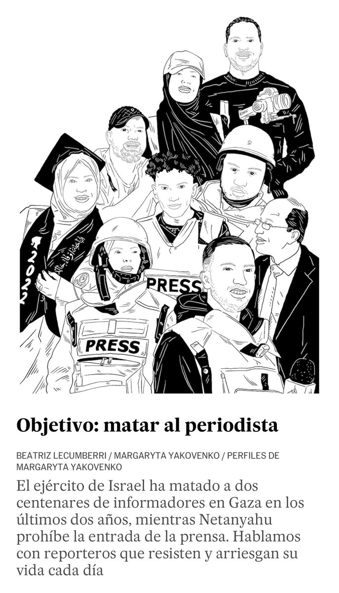 Objetivo: matar al periodista. 
<a href="/elpaissemanal/">EL PAÍS SEMANAL</a> / <a href="/blecumberri/">Beatriz Lecumberri</a> y <a href="/margayakovenko/">Margaryta Yakovenko</a> / <a href="/channeldraw/">Gianluca Costantini</a> 

elpais.com/eps/2025-10-05…