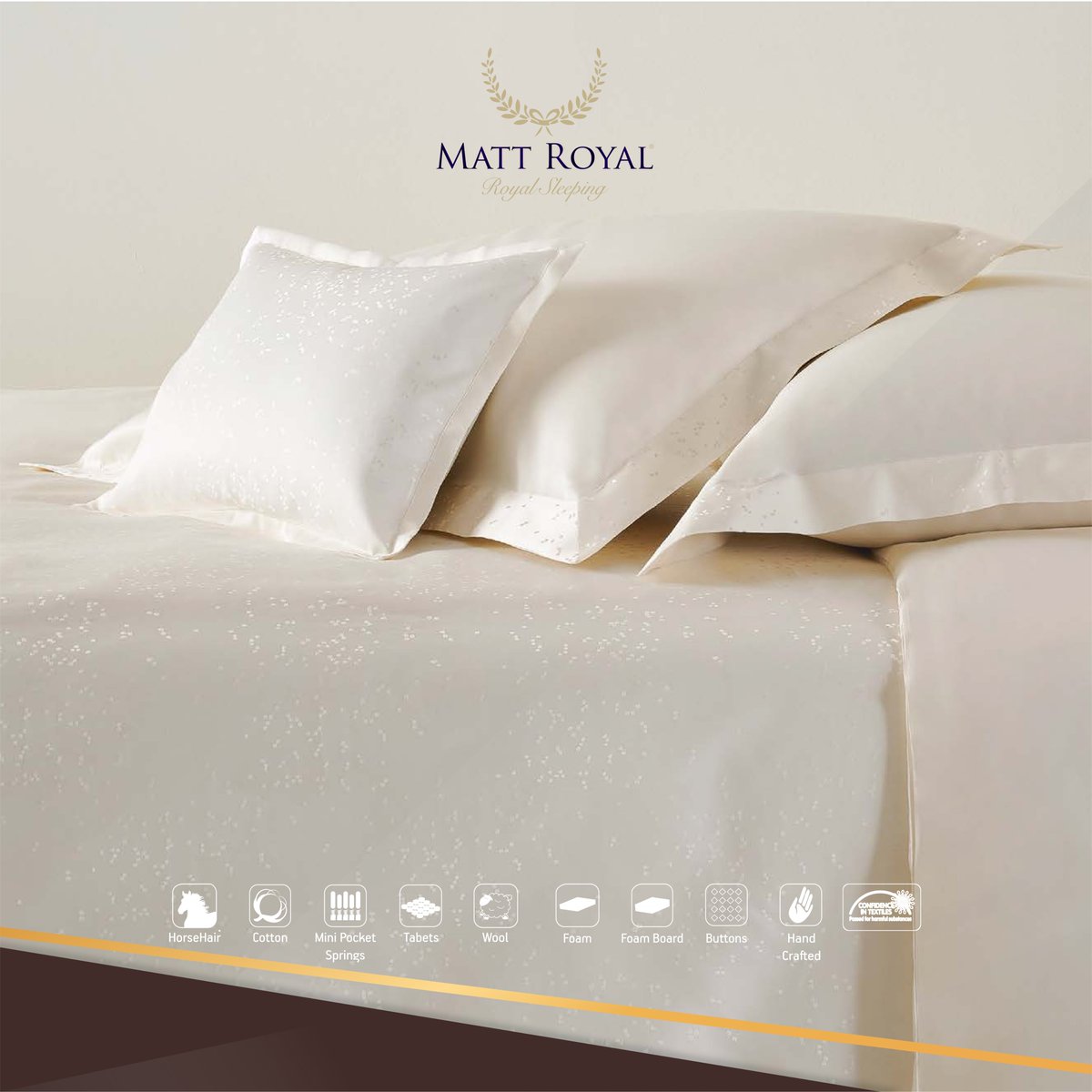 mattroyalsa's tweet image. 💤 استمتع بتجربة نوم ملكية مع منتجات Matt Royal المصنوعة بعناية فائقة لتمنحك الراحة والفخامة التي تستحقها.
✨ جودة عالية، تفاصيل راقية، ورفاهية لا تضاهى.
matt-royal.sa

#MattRoyal #RoyalComfort #LuxurySleep #sleep #RoyalLifestyle
#فن #نوم #راحة_ملكية #نوم_مريح #رفاهية