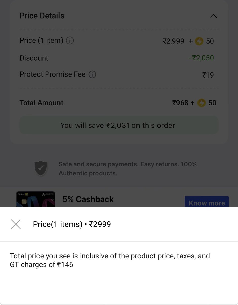 raag747's tweet photo. @yabhishekhd @jagograhakjago @JoshiPralhad One more thing is the GT CHARGES WHICH IS hidden charges in total price of the product https://t.co/Du9OBqkvOB