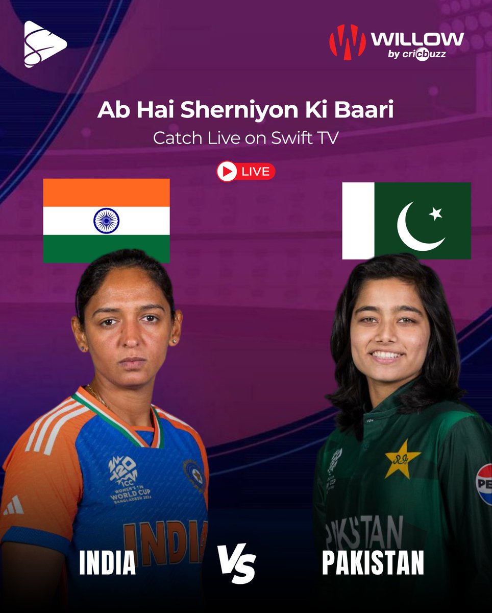 The ultimate rivalry is back! 🇮🇳🇵🇰 Watch India take on Pakistan LIVE on Willow TV via Swift TV. Don’t miss a single boundary or wicket – tune in now!

#swiftTV #WomensCricketWorldCup #IndiaVsPakistan #WillowTV