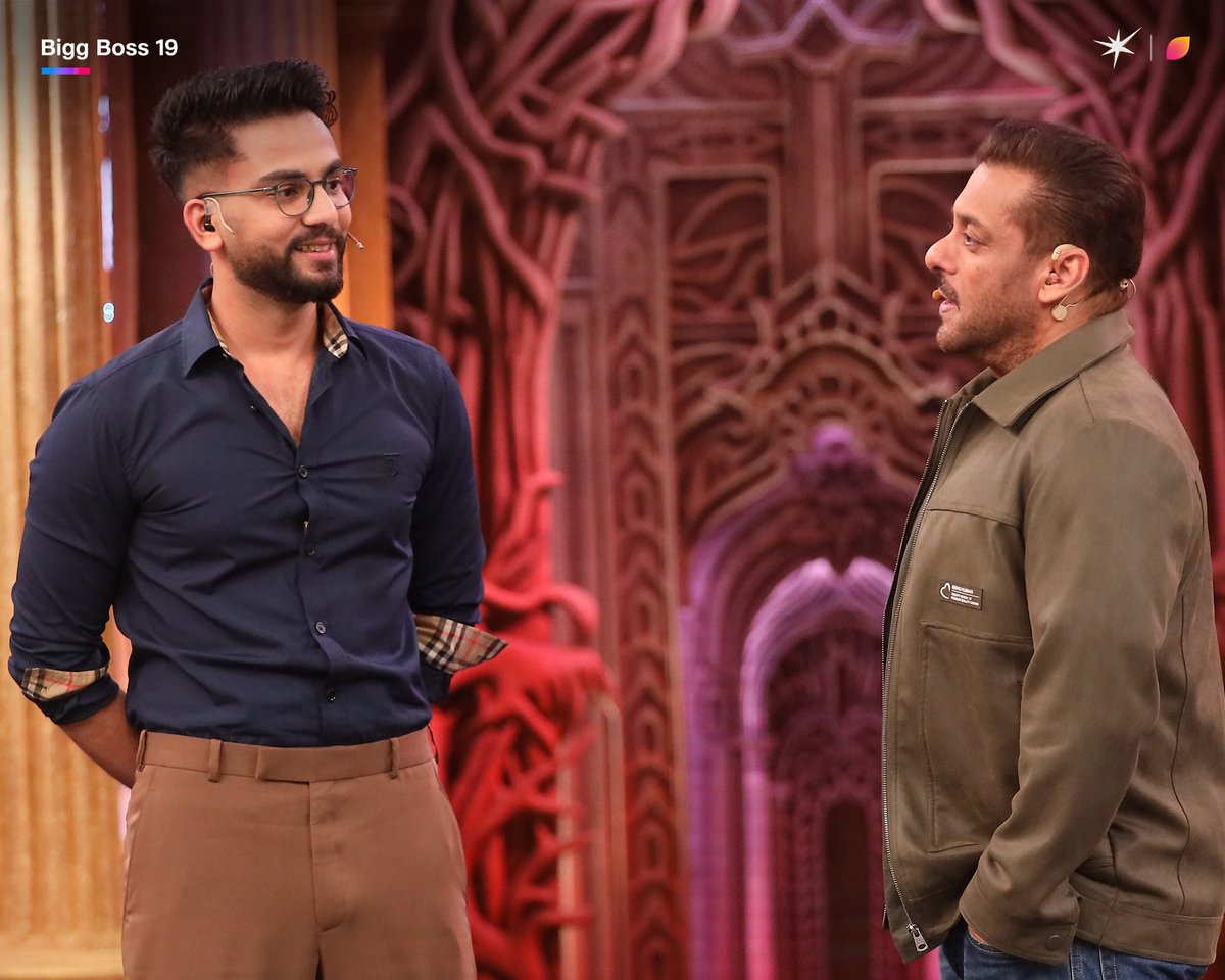 HotstarReality's tweet photo. Aaj Salman Khan ke saath ghar ka systum hilane aa rahe hain Bigg Boss OTT 2 ke winner @ElvishYadav , don’t miss this out! ✨

Dekhiye #BiggBoss19 ka #WeekendKaVaar, aaj raat 9 baje #JioHotstar par aur 10:30 baje @ColorsTV par.

#BiggBossOnJioHotstar #BB19OnJioHotstar https://t.co/y9oI049BYZ