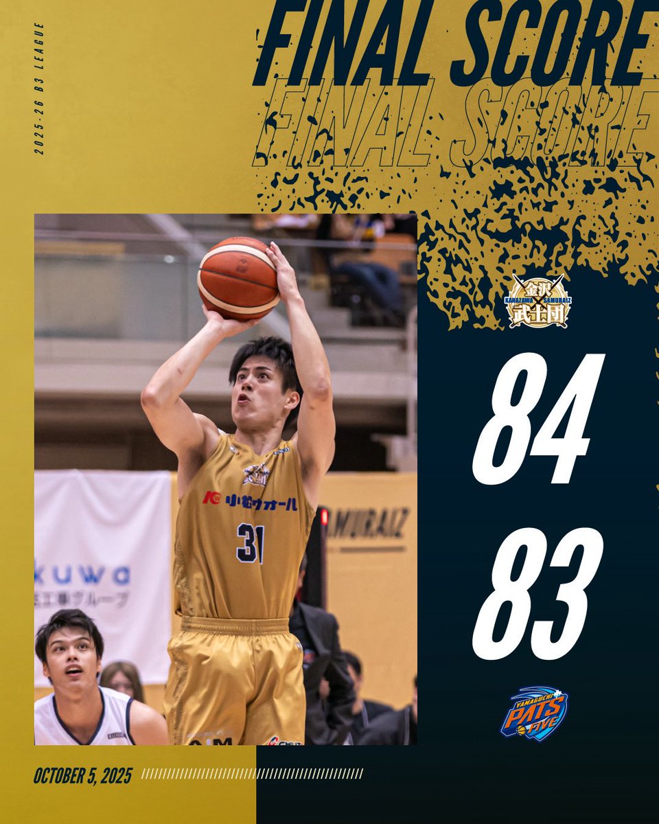 金沢武士団 市橋選手のウェア 落札品 2023-24 実使用ユニフォーム