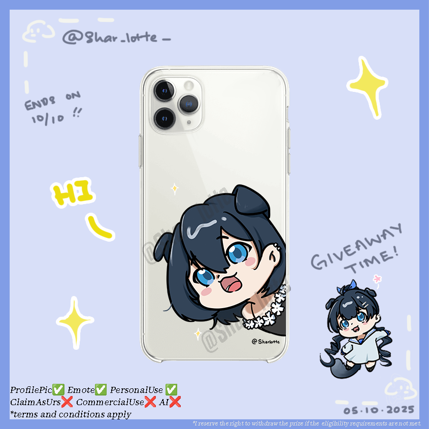 Drew this cutie to customise my phonecase💕
So I decided to have a GIVEAWAY !

🎁Giveaway (5 winners):
- Customise chibi illustration (Fix pose)

📅To enter:
- Retweet + Follow 
- Ends on 10/10 (GMT+9)

*NO ACTUAL PHONE OR PHONECASE WILL BE GIVEN
*t&amp;c apply 
🧵1/2
#Giveaway #抽獎