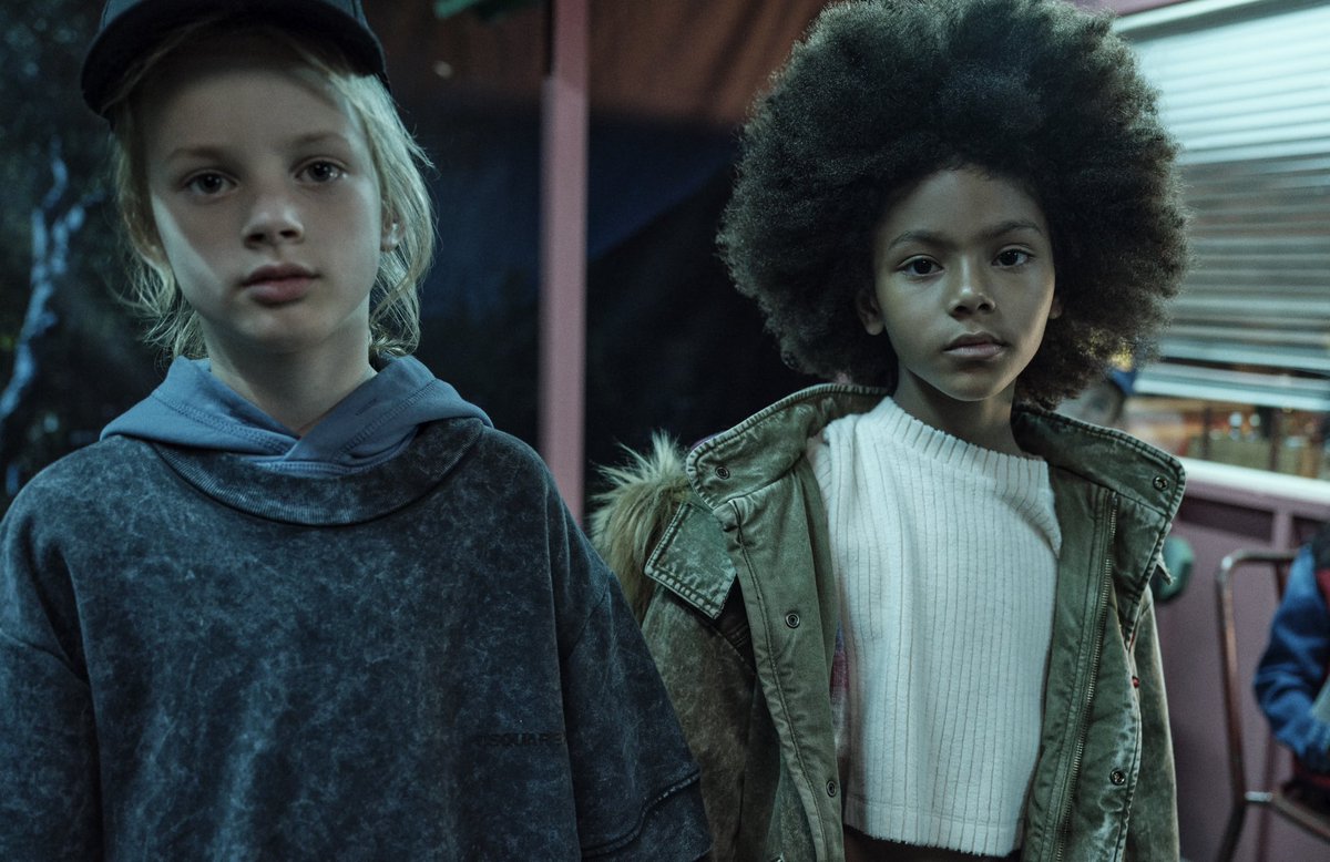 Dsquared2's tweet photo. Every road trip needs a pit stop. Ours looks like this.

The #D2KIDS FW25 campaign celebrates friendship and Canadian style. Captured by #GiampaoloSgura #ChrisBoalArtists 

Shop the collection now at https://t.co/t9rEQMNWB3 and select stores around the globe. 

#DSQUARED2 https://t.co/4HrCZsky7Q