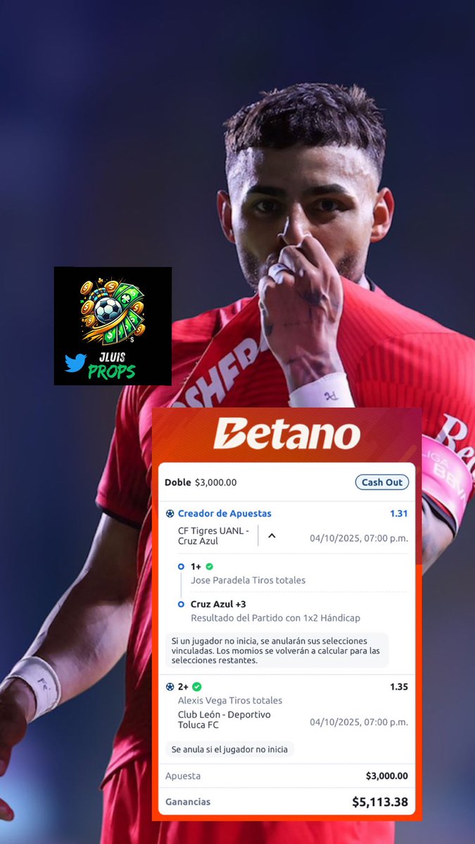 JluisPROPS's tweet photo. QUE DÍA PARA LA COMUNIDAD DE JLUIS PROPS SEÑORESSS🔥🔥🔥🚀

-Amanecer millonario con leeds✅
-Combinada tiros de atalanta con mbappe✅
-2.5 atajadas de gallese✅
-3.5 atajadas de gallese✅
-Fija props LigaMx🇲🇽✅

¿SEGUIMOOOS?🫵🏻🫵🏻🚀
#JluisProps #Valuebet https://t.co/PBtaL1deF2