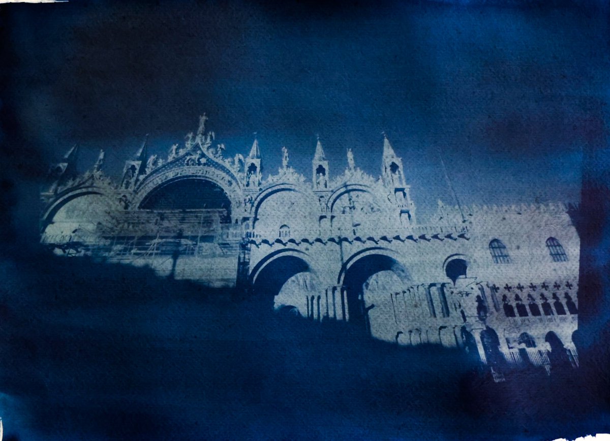 MarosRovnak's tweet image. Basilica San Marco #cyanotype #alternativephotography #venezia #venice