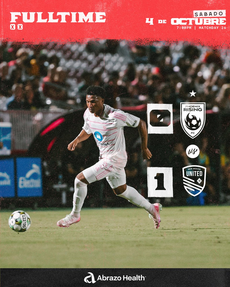 PHXRisingFC's tweet photo. Final. 

#TodosRojos https://t.co/gJvUpdzS5l