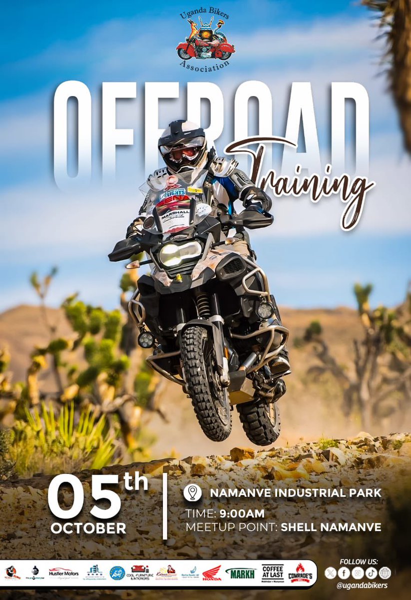 Comrade_Otoa's tweet photo. If you love bikes and you want to adventure off-road, join our @BikersUganda training day today.
#OneLifeLiveIt https://t.co/QC6HUyE1CP