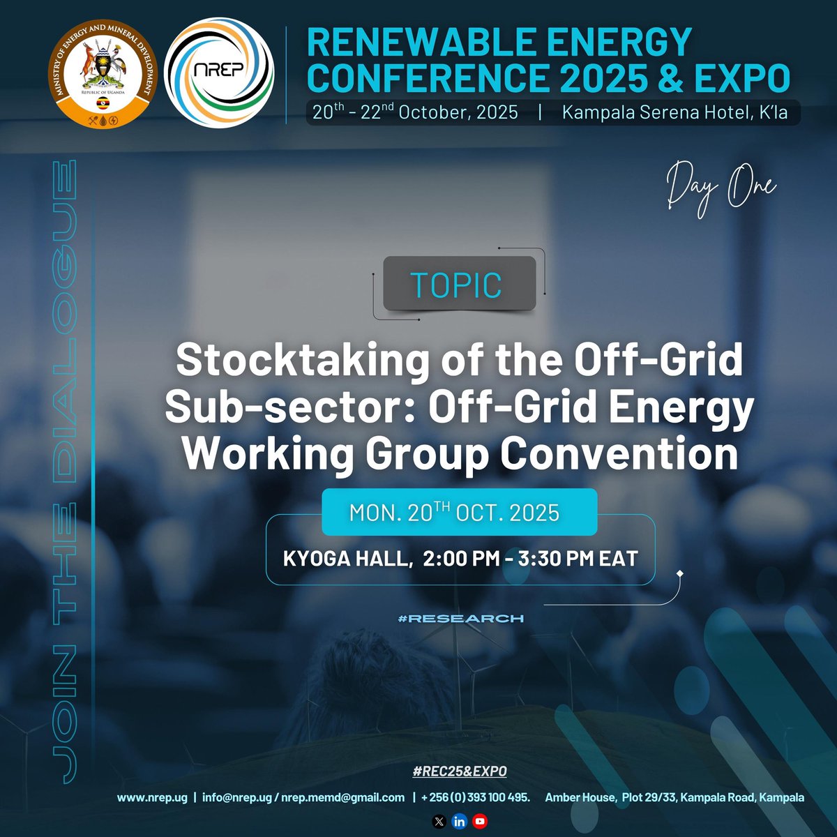 Powering Beyond the Grid!

With most Ugandans living beyond the reach of the national grid, off-grid solutions like solar home systems and mini-grids are key to unlocking development.

Join us on 20th October 2025 as we take stock of off-grid energy actions since REC24.

🕰️ 2:00-