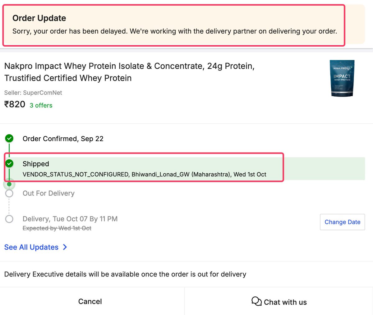qickass's tweet photo. I placed the order on 22nd september the very first day 

Till now my products are not delivered, it's about two weeks now @Flipkart. 

They do not even update clearly @flipkartsupport 

Flipkart is scamming blatantly

#bigbilliondays2025 #bigbilliondayscam https://t.co/NszQbYPo0e