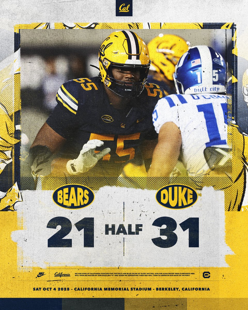 CalFootball's tweet image. 🔵🔵🟡🟡

#SmartAndTough #GoBears