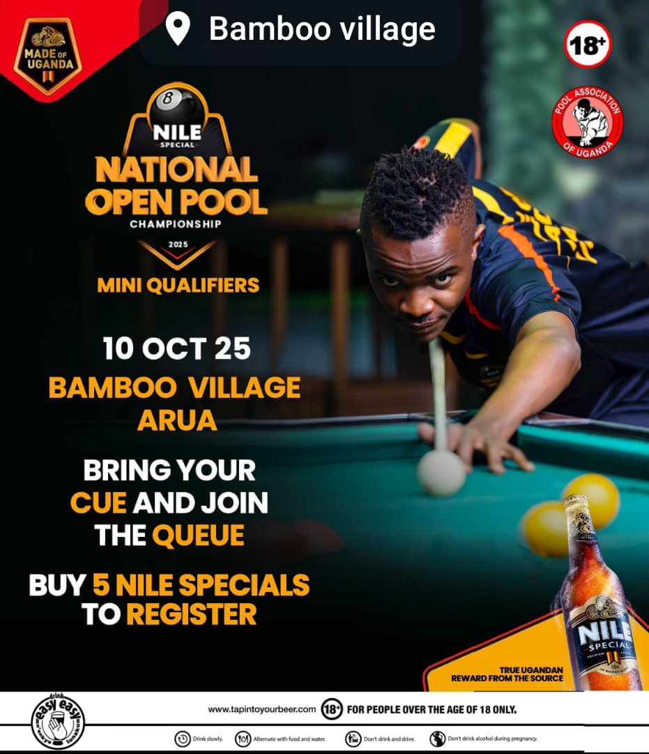 wambuzi_kyobe's tweet image. It&apos;s official!
It begins from where it will end in WESTNILE!
The Nile Special Pool Tournament 🎱 .

 This coming Friday!