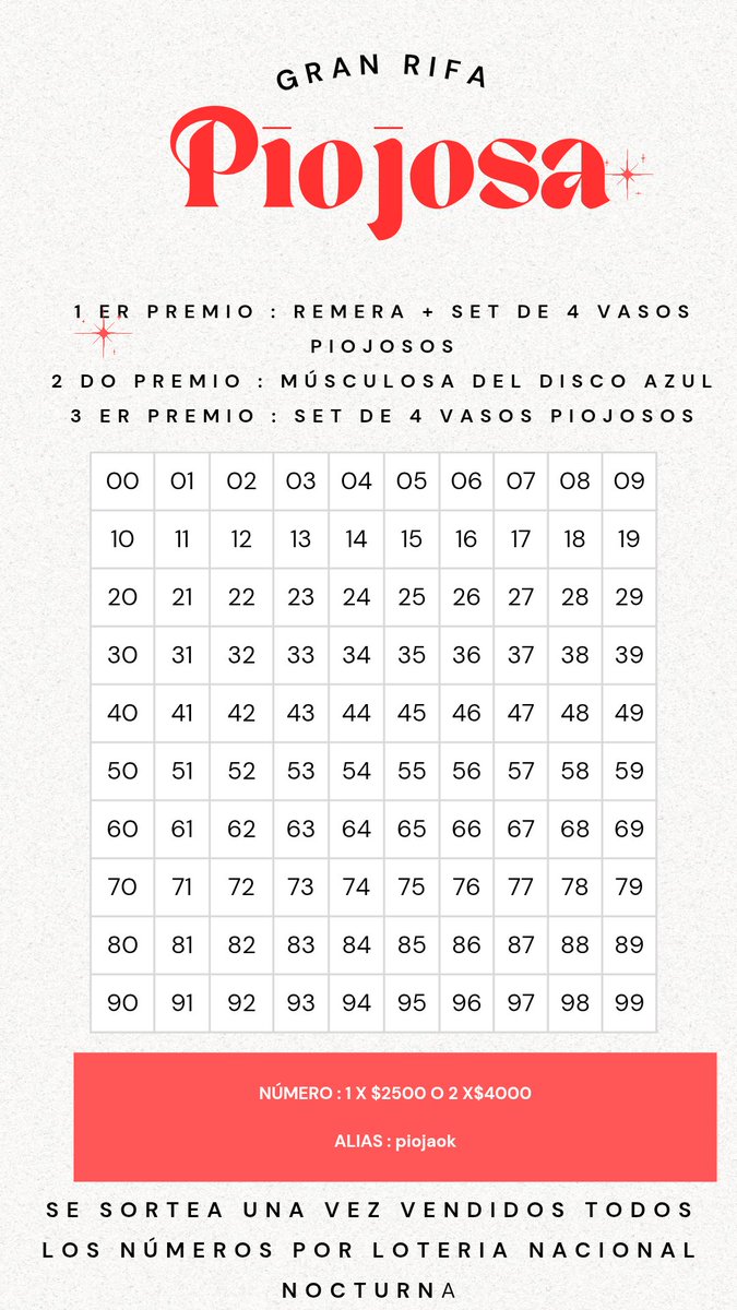 Estoy realizando este sorteo para cubrir los insumos de mi curso ❤️
Si quieren un númerito me hablan por privado acá o en instagram : @piojosaok
Y si no me ayudarían mucho tan solo difundiendo con un RT.
Gracias 🤘🏼