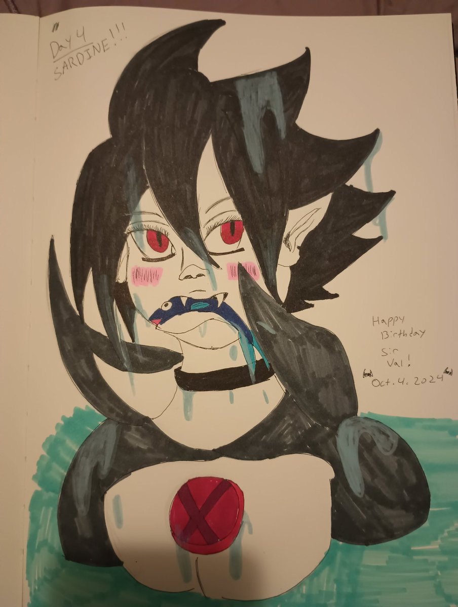 Day 4 of #disgaeatober 

SARDINES! HAPPY BIRTHDAY VAL!
i try to do a lil realism but meh ..at least i capture his handsomeness and love for sardines, that what matters :3

#disgaea #traditionalart