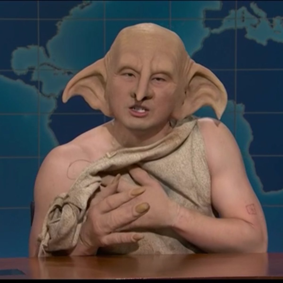 NycAnarchy's tweet photo. Dobby the House-Elf #WeekendUodate #SNL #NBC https://t.co/cUOsuKRy6g