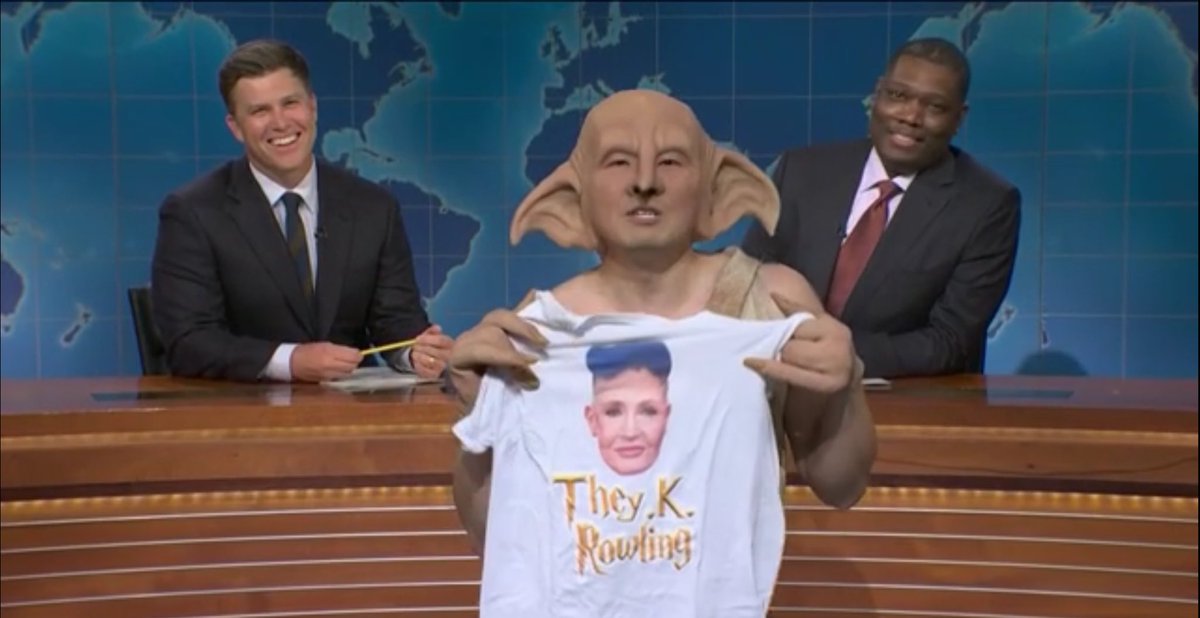 NycAnarchy's tweet photo. Dobby the House-Elf #WeekendUodate #SNL #NBC https://t.co/cUOsuKRy6g