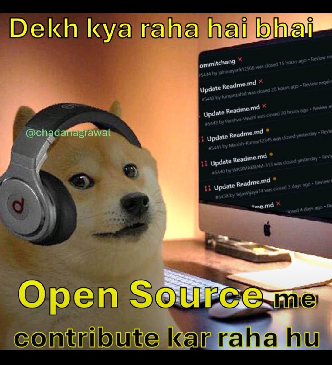 choudharyAkashh's tweet image. #Hacktoberfest2025 🤣🤣