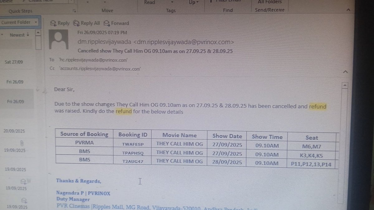 munisandeep's tweet photo. @PicturesPVR @_PVRCinemas no response after 10 days on my tickets refund for the cancelled show. This shows how the @PicturesPVR @_PVRCinemas will respect their customers. Really ridiculous. Some media please help me. I am posting since 10 days. @IndianExpress @timesofindia https://t.co/dl6ZCvXMgd