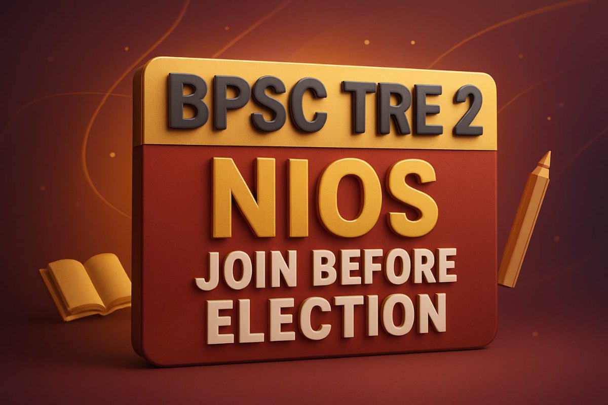 #nios_joining_before_election
<a href="/Rajenderb1995/">Dr. B Rajender</a>
<a href="/BiharEducation_/">Education Department, Bihar</a>
<a href="/CMBiharNK/">Vision Of Nitish Kumar</a>
<a href="/officecmbihar/">CMO Bihar</a>
<a href="/NitishKumar/">Nitish Kumar</a>
<a href="/RajnishJhakumar/">Rajnish Kumar</a>
<a href="/News18Bihar/">News18 Bihar</a>
<a href="/sunilkbv/">Sunil Kumar</a>
<a href="/samrat4bjp/">Samrat Choudhary</a>
<a href="/mmalayanil/">Manoj Malayanil मनोज मलयानिल</a>
मुख्यमंत्री जी से निवेदन है कि TRE-2 NIOS की नियुक्ति चुनाव से पहले पूरी करवाई जाए।y
