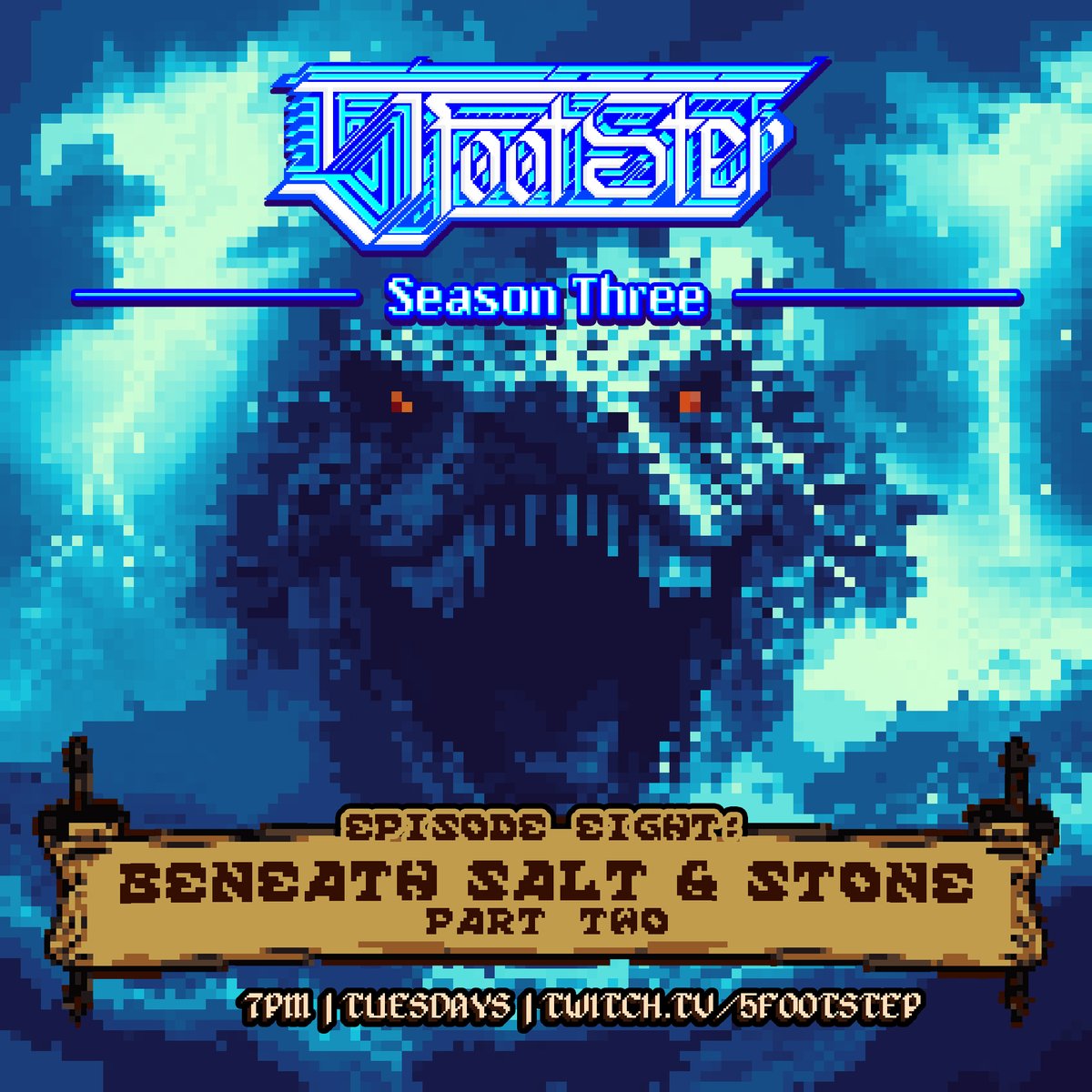 MelbDDAL's tweet photo. Join us on Tuesday the 7th of October for the final showdown of Five Foot Step season 3 "Beneath Salt and Stone".

Our Mistbourne heroes enter the sunken city of Ithal and try to stop the Dark Tide once and for all!

Live at 7pm on https://t.co/JdUsGDl4hJ https://t.co/YU8LrR43qX