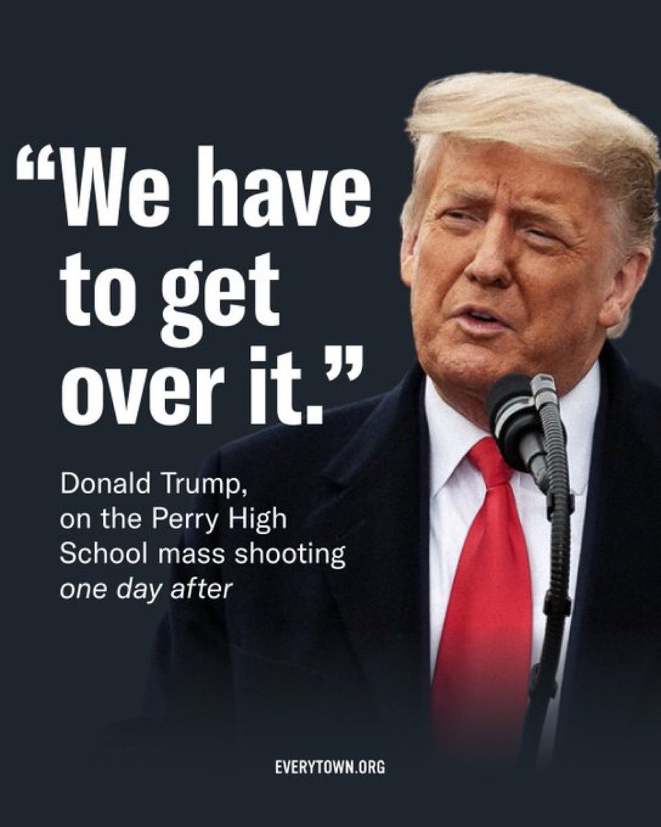 ProudDemocrat0's tweet image. Just a reminder what Trump said about school shootings.
