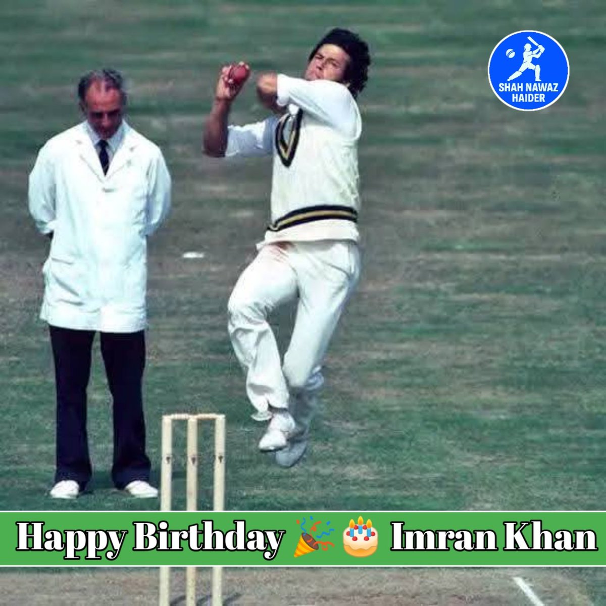SNHaider786's tweet photo. Happiest Birthday to the greatest cricketer Pakistan has ever produced.

A fantastic fast bowler, a gritty batter, a true sportsman, and a natural leader.. 

The greatest Test all-rounder. 

#Imrankhan #Pakistancricket https://t.co/aBvahdTsPz